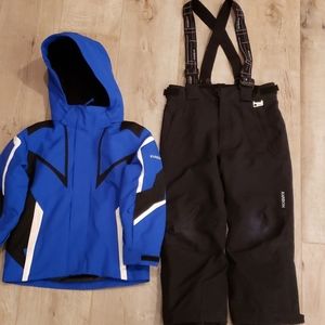 Karbon Blue Ski/Snow Coat with Black Ski/Snow Pant